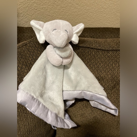 Carters Gray Elephant Plush Lovey Baby Security Blanket - Picture 4 of 9